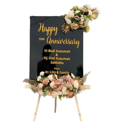 Papan Bunga Akrilik Mutiara